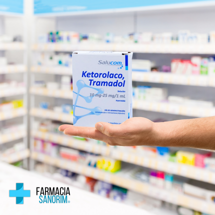 Ketorolaco Tramadol 10 mg/25 mg 3 Ampolletas con 1 ml Salucom