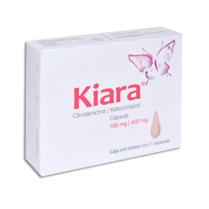 Kiara (Clindamicina / Ketoconazol) Caja con 7 Cápsulas Vaginales Progela
