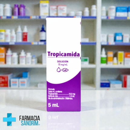 Tropicamida 10 mg Solución Oftálmica Frasco de 10 ml