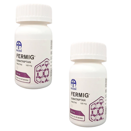 Fermig (Sumatriptan) 100 mg Frasco con 20 Tabletas