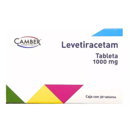 Levetiracetam 1000 mg Caja 30 Tabletas Camber Pharma