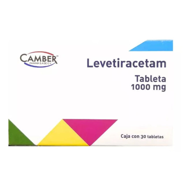 Levetiracetam 1000 mg Caja 30 Tabletas Camber Pharma