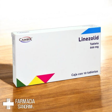 Linezolid 600 mg caja con 10 tabletas Laboratorios Camber