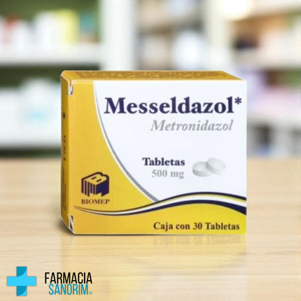 Metronidazol 500 mg Messeldazol Caja Con 30 Tabletas Biomep