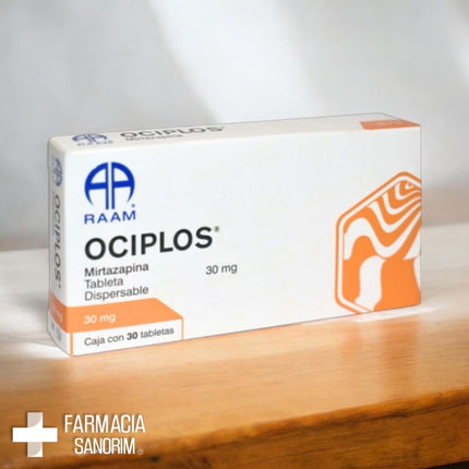 Ociplos (Mirtazapina) 30 mg Tableta Dispersable Caja con 30 Tabletas