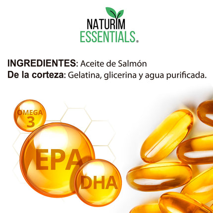 Omega 3 de Salmón Noruego Naturim Essentials Frasco con 90 Cápsulas
