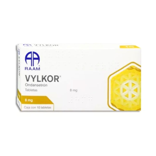 Vylkor (Ondansetron) 8 mg Caja con 10 Tabletas
