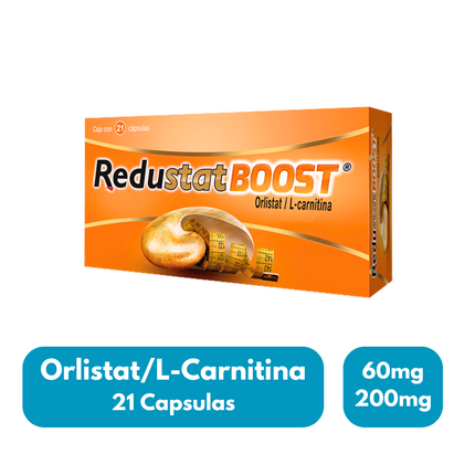 Redustat Boost (Orlistat/L-Carnitina) 60mg/200mg 21 Capsulas