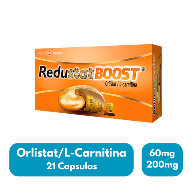 Redustat Boost (Orlistat/L-Carnitina) 60mg/200mg 21 Capsulas