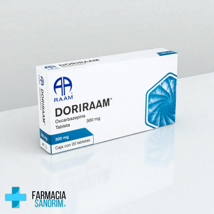 Oxcarbazepina 300 mg 20 Tabletas Doriraam RAAM