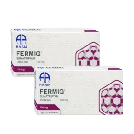 Fermig (Sumatriptan) 100 mg Caja con 4 Tabletas