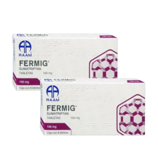 Fermig (Sumatriptan) 100 mg Caja con 4 Tabletas