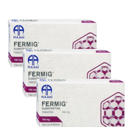 Fermig (Sumatriptan) 100 mg Caja con 4 Tabletas