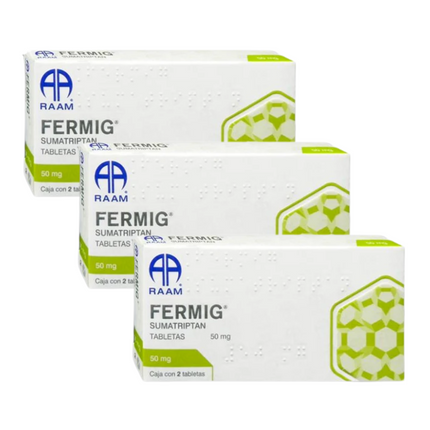 Fermig (Sumatriptan) 50 mg Caja con 2 Tabletas
