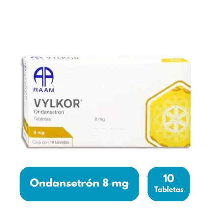 Vylkor (Ondansetron) 8 mg Caja con 10 Tabletas