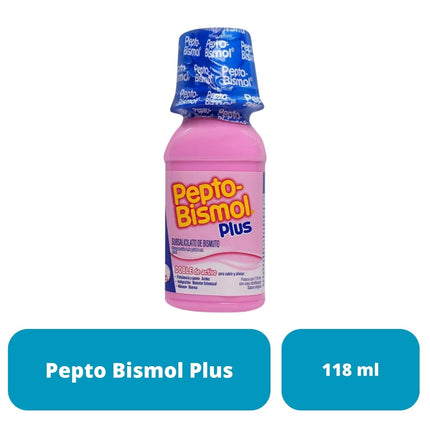 Pepto-Bismol Plus Suspensión Sabor Original, frasco 118 ml.