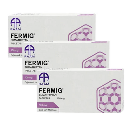 Fermig (Sumatriptan) 100 mg Caja con 2 Tabletas