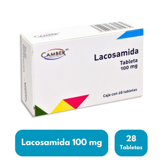 Lacosamida 100 mg Caja con 28 Tabletas Camber Pharma