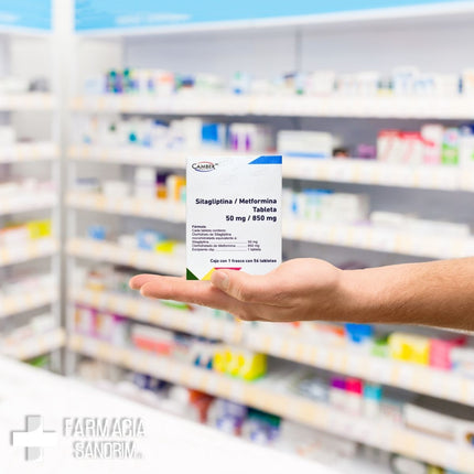 Sitagliptina / Metformina 50 mg / 850 mg Caja con 56 Tabletas Camber Pharma