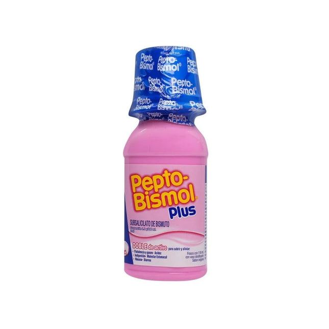 Pepto-Bismol Plus Suspensión Sabor Original, frasco 118 ml.