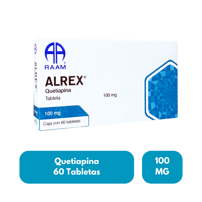 Quetiapina 100 mg 60 Taletas Alrex Laboratorio RAAM