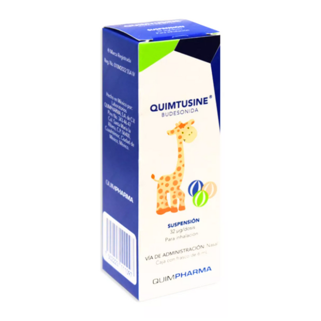 Quimtusine (Budesonida) 32 mcg Suspensión para Inhalación Infantil Frasco 6 mL