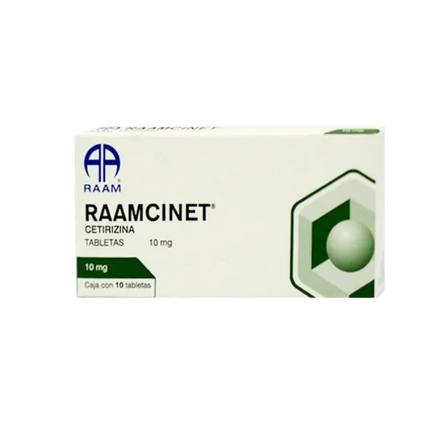 Cetirizina 10 mg 10 Tabletas RAAM