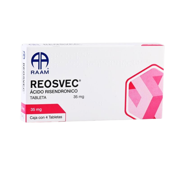 Reosvec (Ácido Risedronico) 35 mg 4 Tabletas RAAM Laboratorios