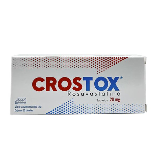Crostox (Rosuvastatina) 20 mg  Caja con 30 Tabletas