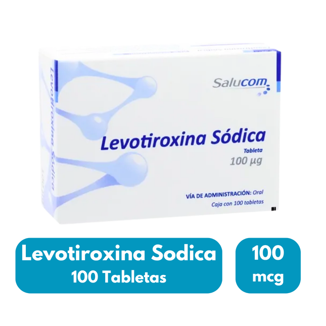 Levotiroxina Sodica 100 mcg 100 Tabletas Salucom PiSA