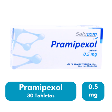 Pramipexol 0.5 mg 30 Tabletas Salucom PiSA