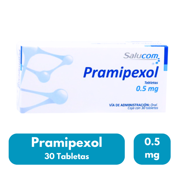 Pramipexol 0.5 mg 30 Tabletas Salucom PiSA