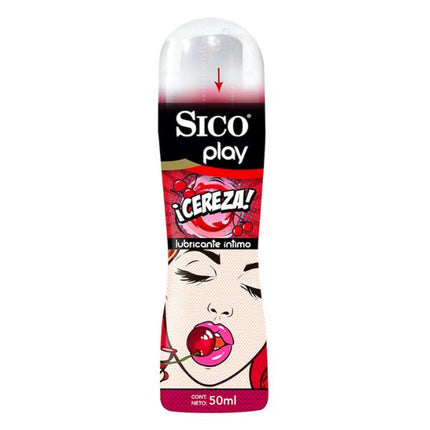 Lubricante Intimo SICO Sabor Cereza Frasco con 50 ml