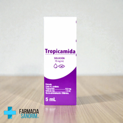 Tropicamida 10 mg Solución Oftálmica Frasco de 10 ml