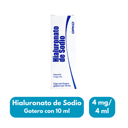 Hialuronato de Sodio 4mg/ml Oftalmico Gotero con 10ml Opko