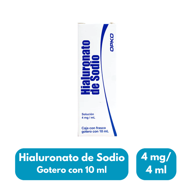 Hialuronato de Sodio 4mg/ml Oftalmico Gotero con 10ml Opko