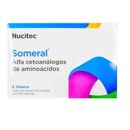 Someral (Alfa Cetoanalogos de Aminoacidos) Caja con 100 Tabletas