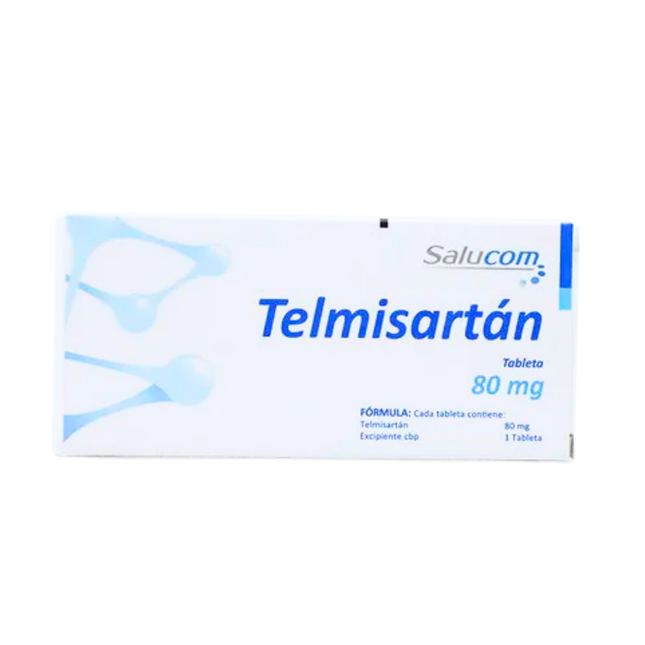 Telmisartan 80 mg 28 Tabletas Salucom PiSA