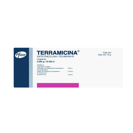 Oxitetraciclina/Polimixina B Terramicina 0.005g/10 000U Tubo con 10g Pfizer