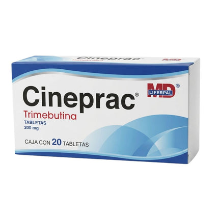 Cineprac (Trimebutina) 200 mg Caja con 20 Tabletas