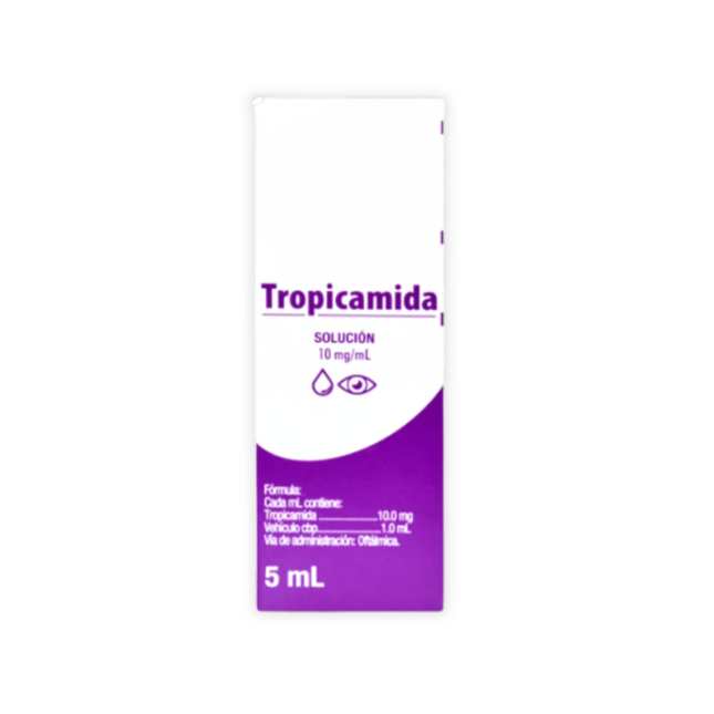 Tropicamida 10 mg Solución Oftálmica Frasco de 10 ml