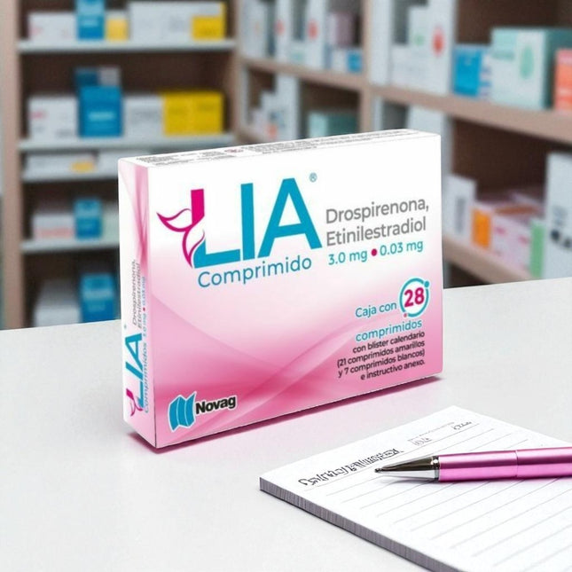 Lia, Drospirenona, Etinilestradiol 3.0 mg / 0.03 mg Caja con 28 Comprimidos