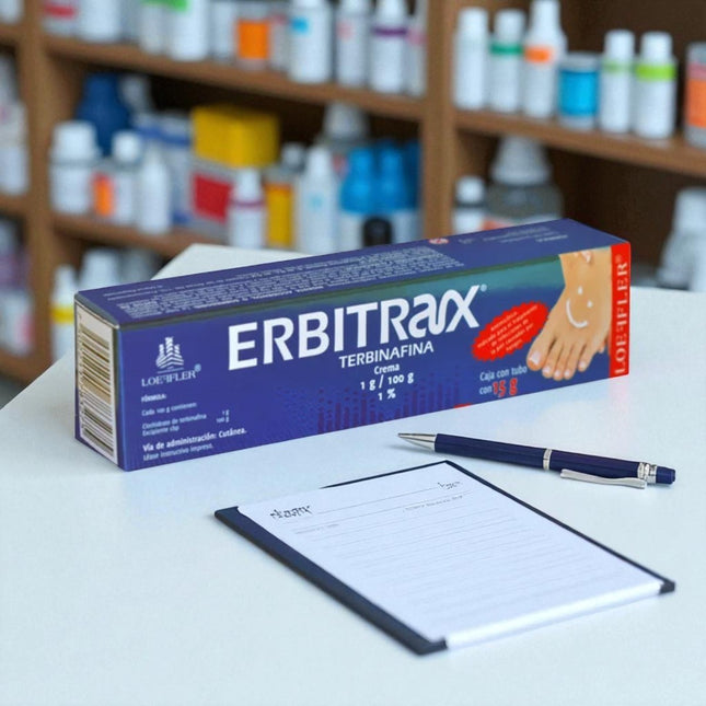 Erbitrax Terbinafina Crema 1 % Caja con Tubo con 15 g