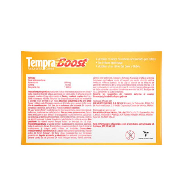 Tempra Boost  500 mg / 65 mg Caja con 12 Tabletas