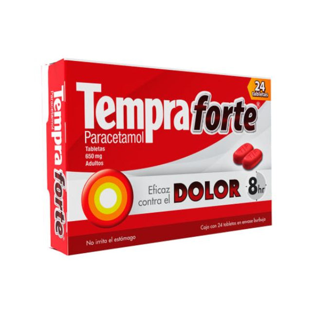 Tempra Forte 650 mg Caja con 24 Tabletas