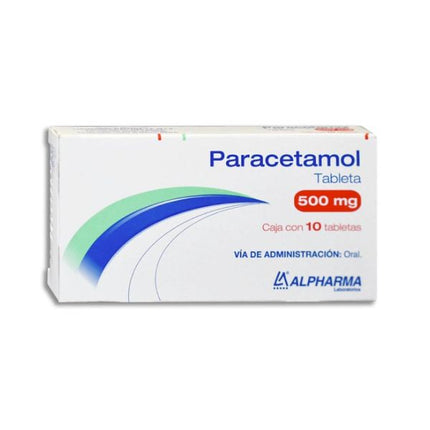 Paracetamol 500 mg Caja con 10 Tabletas Alpharma